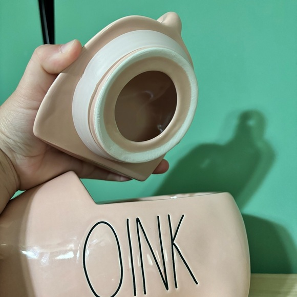 NEW Rae Dunn OINK Pink Pig Canister - Picture 6 of 7